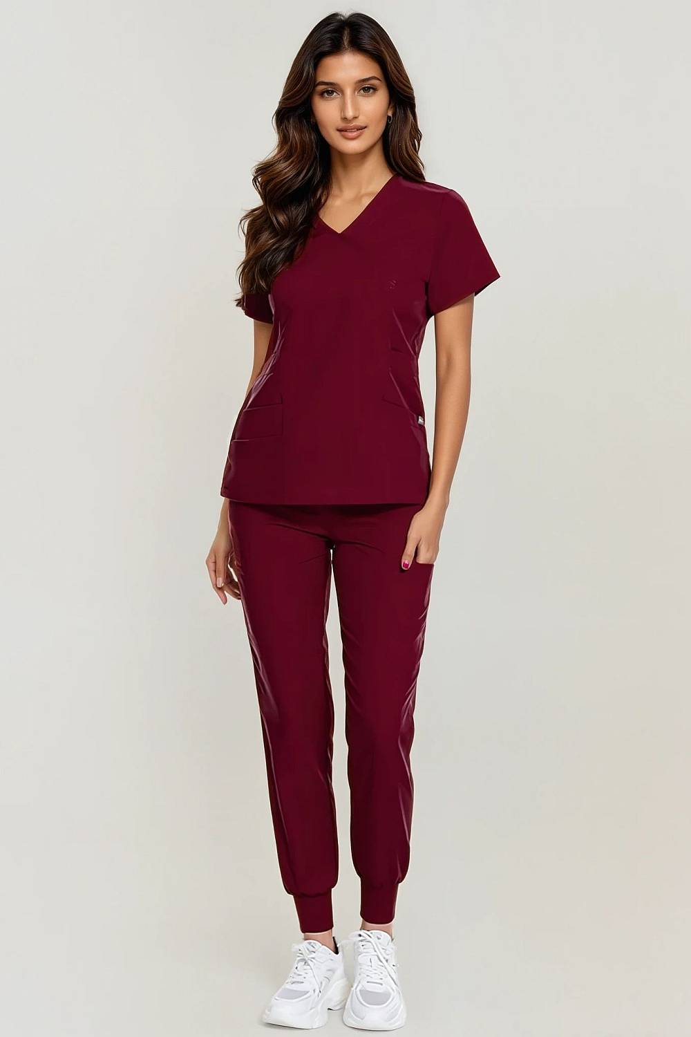 Komplet medyczny damski Scrub model Cure - kolor Burgundy